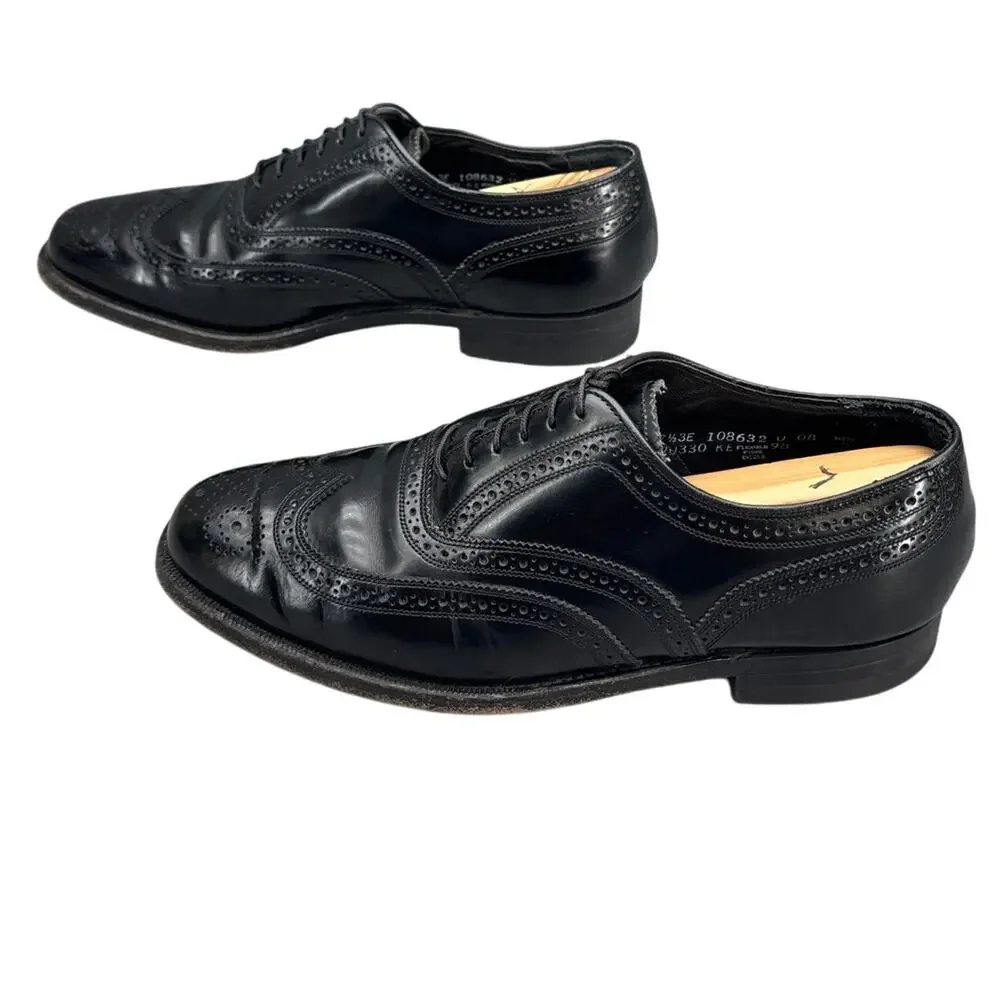 Florsheim Lexington Wingtip Black Patent Leather Lace Up Dress Oxford Men 7.5 E